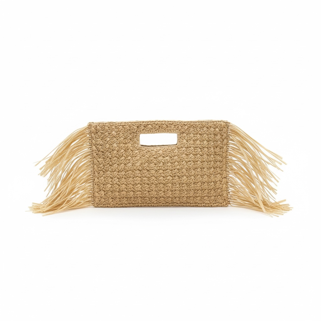 POCHETTE EN RAPHIA SAMA
