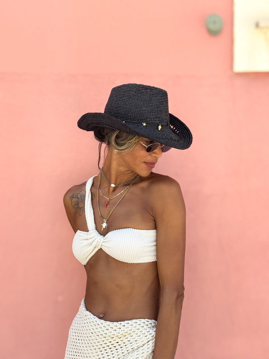 CHAPEAU COW-BOY EN RAPHIA MASOANDRO
