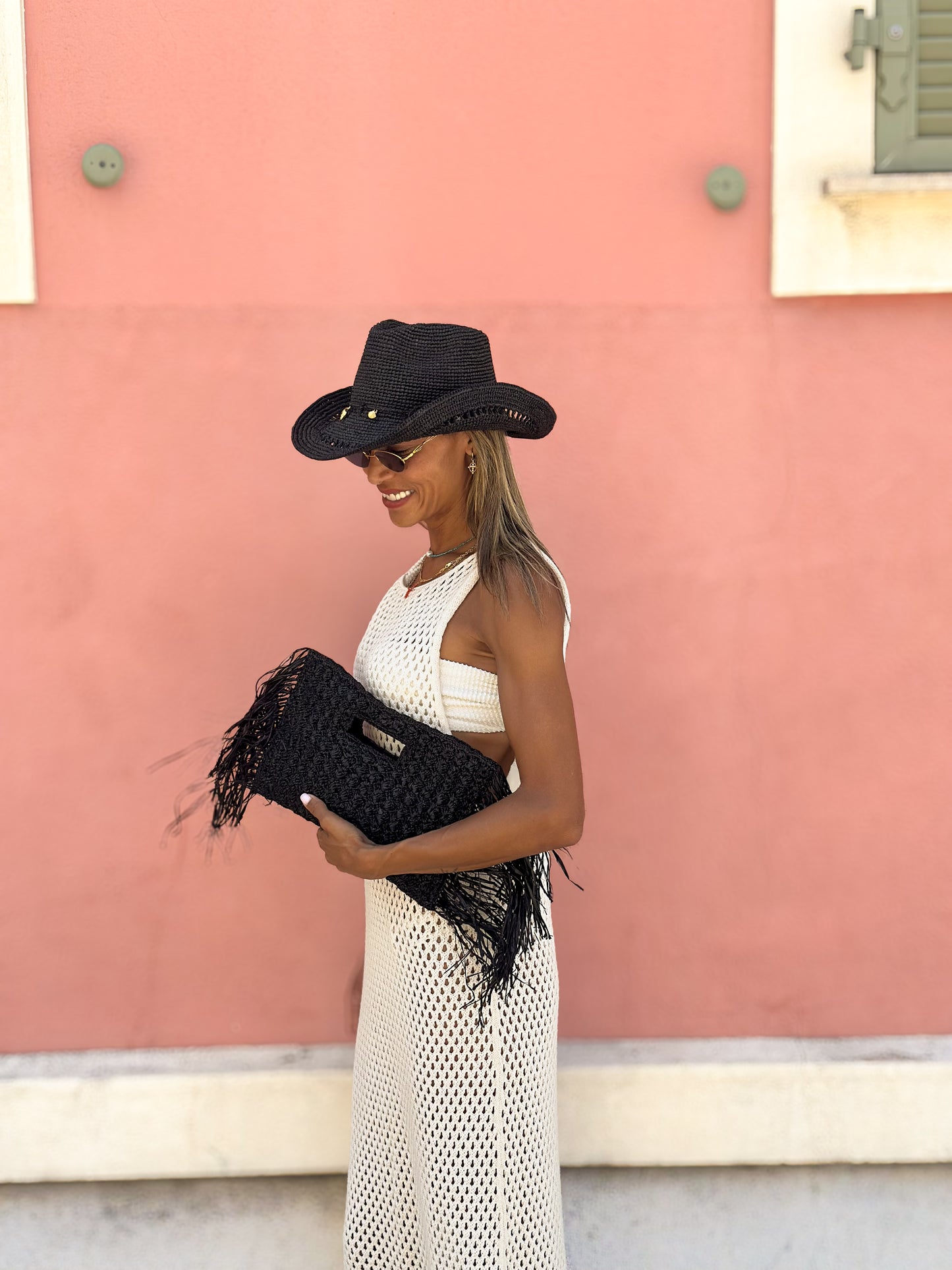 CHAPEAU COW-BOY EN RAPHIA MASOANDRO