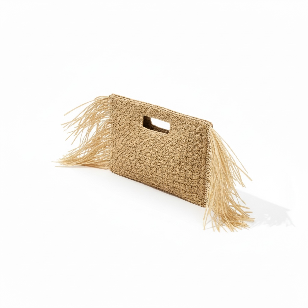 POCHETTE EN RAPHIA SAMA